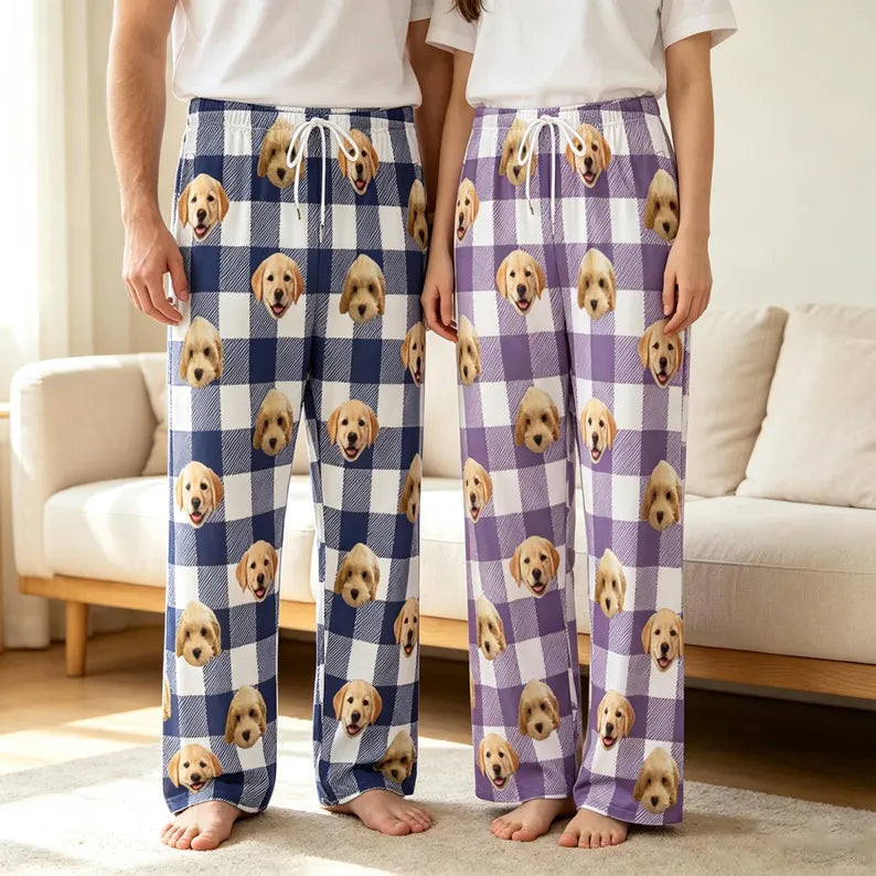 Custom Pet Face Plaid Pajama Pants, Personalized Dog Cat Photo Loungewear, PJS Pants for Pet Mom Dad, Christmas Birthday Sentimental Gift 23094e2f-4f01-4711-a57e-6e83e2b6c1b3-fnhgh-10-.webp