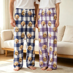 Custom Pet Face Plaid Pajama Pants, Personalized Dog Cat Photo Loungewear, PJS Pants for Pet Mom Dad, Christmas Birthday Sentimental Gift 23094e2f-4f01-4711-a57e-6e83e2b6c1b3-fnhgh-10-.webp