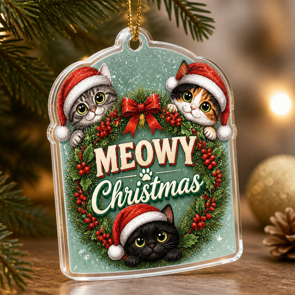 Meowy Christmas Cats – Transparent Acrylic Ornament - Personalized Transparent Acrylic Ornament 230e8695-0096-4310-888a-e23af03ec4f1.jpg