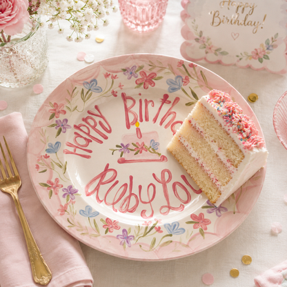 Personalized Baby’s First Birthday Ceramic Plate, Floral Keepsake Gift 230ede78-08b2-4552-a79f-242d66f3d363-4.png