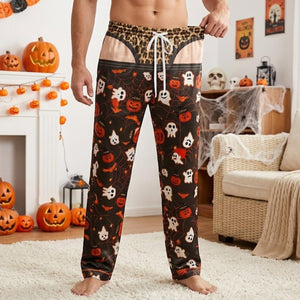 Halloween Pajama Pants for Men Women, Spooky Ghost Pumpkin Sleepwear, Black Bat Spider Web Lounge Pants, Funny Holiday Gift 23187794-92d6-4549-bb4b-390d2440bcc1-2.jpg