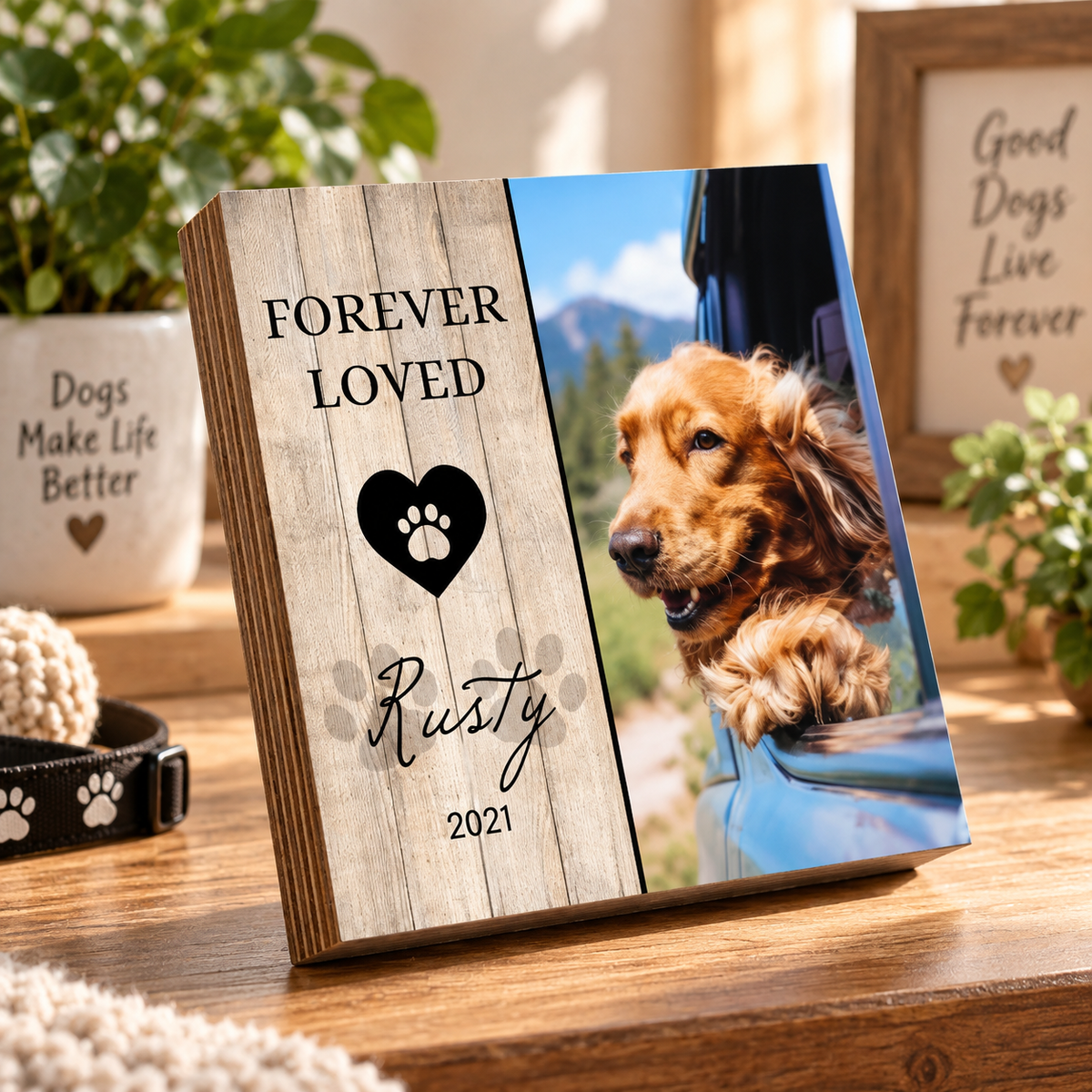 Personalized Pet Memorial Printed 4 or 6 - Wood Photo Block - Dog Loss Gift - Dog Memorial Frame - Pet Loss - Pet Memorial - Forever Loved 232294f8-27bf-4a81-afa8-a5ac8c9e50fb-170_prv2.png