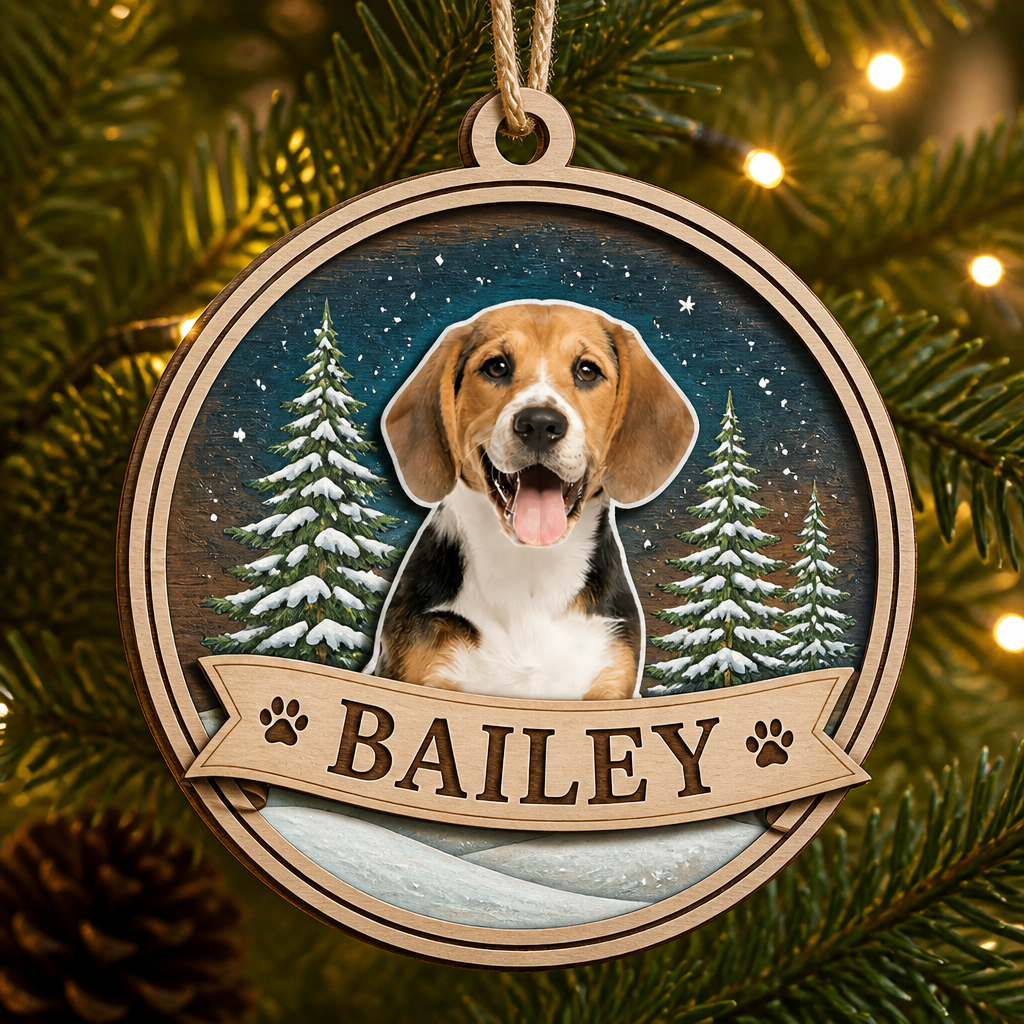 Custom Pet Photo Winter Woods 3‑Layer Wood Ornament - Personalized 3-Layered Wood Ornament 2329ad43-4456-453c-9f7e-55eeba3d3bee.png
