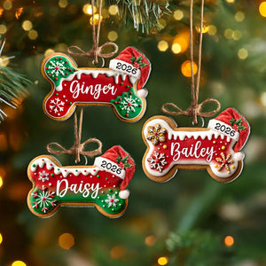 Custom Dog Bone Gingerbread Christmas Ornament, Custom Dog Ornament, Pet Ornament, Dog Lover Gift, New Dog Ornament, Christmas Decor 232bb12d-7096-4947-b1bb-a94e6648e970-1.jpg