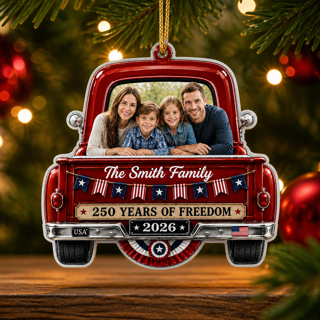 Patriotic Family Photo Ornament – 250 Years of Freedom (2026) - Personalized Shape Ornament 2352244f-b7b7-442b-9e76-11c9d5517e66.jpg