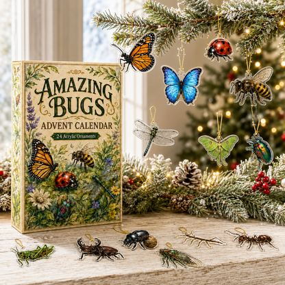 Amazing Bugs Advent Calendar 2026 - 24-Day Festive Countdown, Acrylic Charms Blind Box - Gift For Bug Lovers 236f56e2-a968-467e-b520-8e6710be459e-box.png