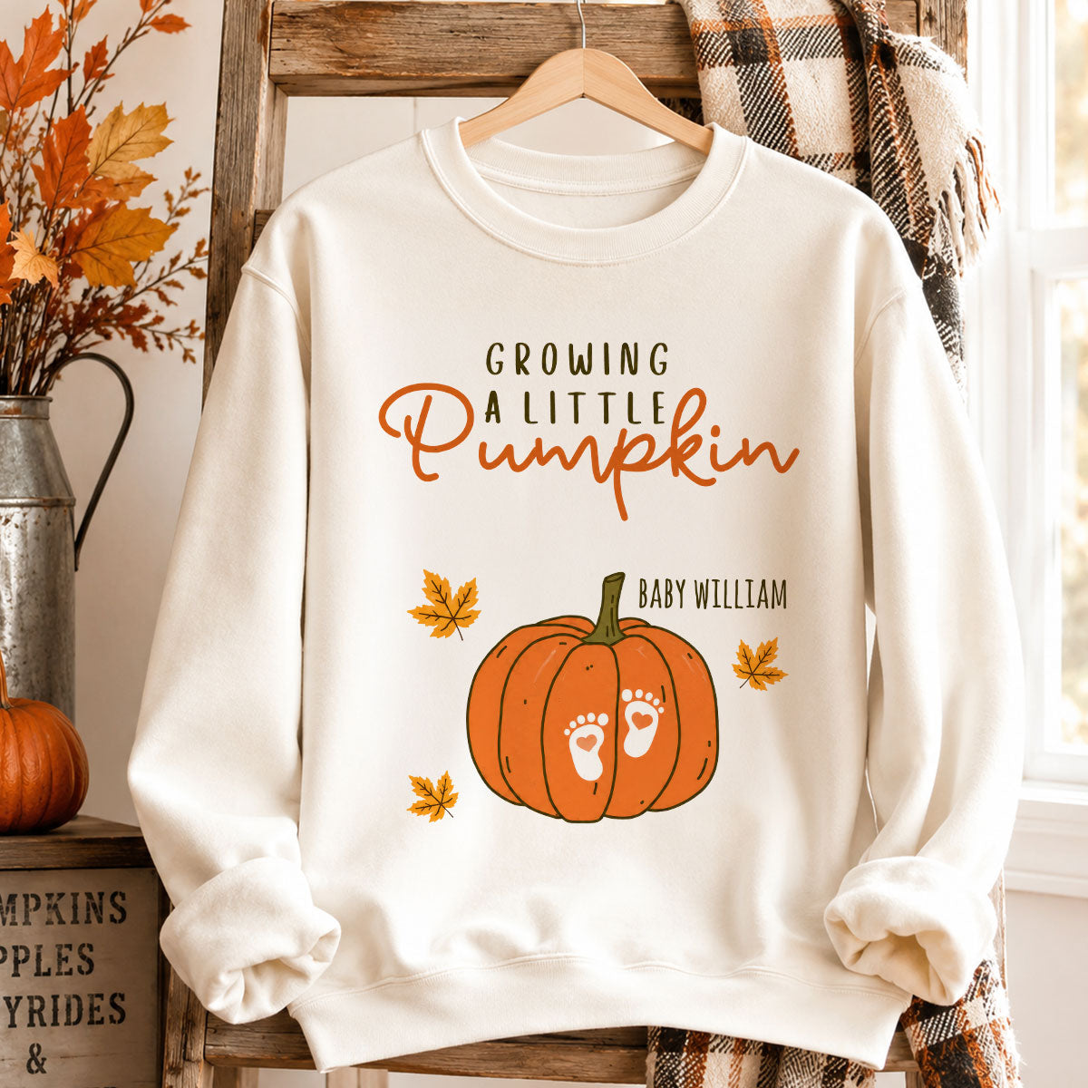 Growing A Little Pumpkin - Personalized Shirt - Fall Season Gift For Wife, Daughter 23702185-3784-4d31-ab90-0eb86cc24185-5.jpg