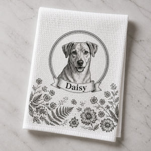Custom Pet Portrait Kitchen Towel – Vintage Botanical Cameo - Personalized Kitchen Towel 237f46f2-e398-44f8-aa68-8c869ac285b1.jpg