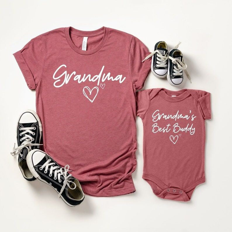 Grandma and Grandchild Matching Set Funny Grandmother Shirt