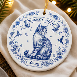 Blue Toile Cat Memorial Ornament – "I'm Always With You" – Custom Pet Name - Personalized Ornament 23c2ad78-4e81-455c-a360-0d2a5ad8e25f.jpg
