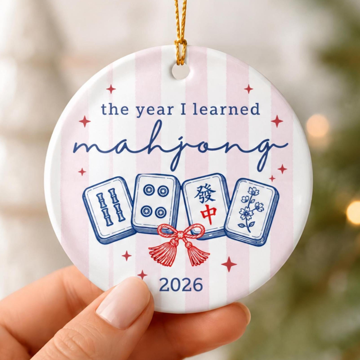 Mahjong Ornament: The Year I Learned Mah Jong | Personalized Christmas Keepsake | American Mah Jongg Gift 23c54504-4127-4972-bd82-fe6d4fbb0660-1.png