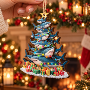 Shark Christmas Ornaments, Sea Life Ornaments, Christmas Tree Hanging,2 Layer Wooden Ornament, Ocean Christmas Decor, Gift for Shark Lover 23c7e76e-66a8-4b99-8f95-ec59739800c8-banner-1.png