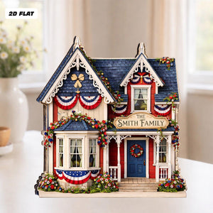 Personalized America 250th Anniversary House Wooden Block, 1776 2026 Patriotic USA Flag Shelf Decor, Custom Family Name House Sign 23d52363-5b68-4594-a941-8128efa5371a-4.jpg