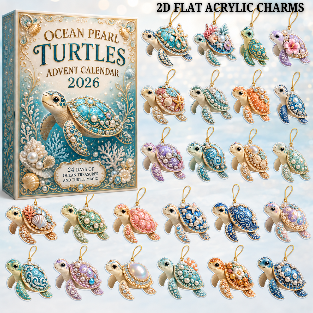 Pearl Sea Turtle Voyage Advent Calendar 2026 - 24-Day Festive Countdown, Acrylic Charms Blind Box - Gift For Turtle Lovers 2403e089-575c-472d-b847-a30ae142acc4-pearl-turtle-text.png