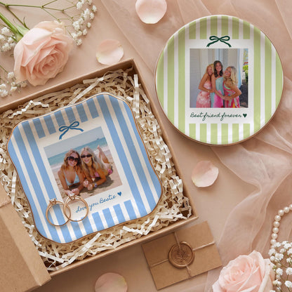 Personalized Bestie Photo Jewelry Dish, Ceramic Trinket Tray for Best Friend, Bestie Striped Ring Dish, Birthday Gifts For Bestie 2407a8fc-837e-406d-ab90-d7a02f3da292-8.jpg
