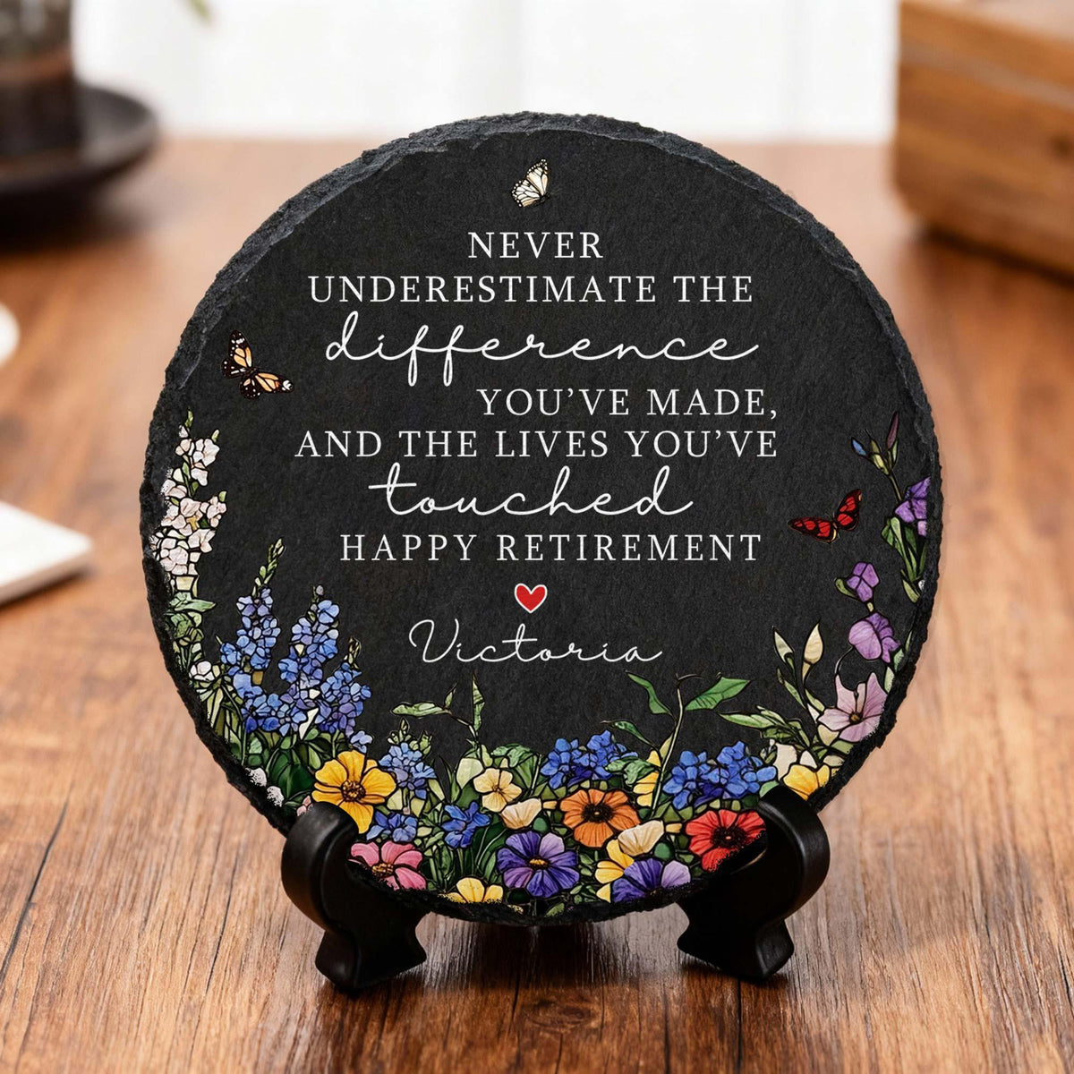 Garden Stone Retirement Gift, Personalized Floral Retirement Gift For Grandma, Colleague Retirement Keepsake, Retired Coworker, Mother's Day 2412d090-82e8-4afa-b0d7-95a5077d6efc-4.jpg