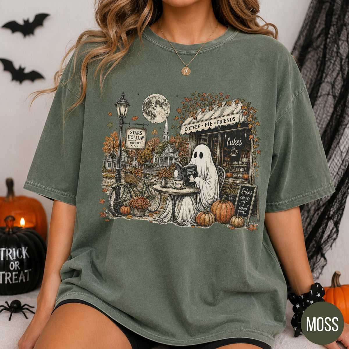 Stars Hollow Ghost Shirt, Fall Season Tee, Movie Inspired Comfort Colors Shirt, Autumn Coffee Lover Gift, Halloween Tee 241b1662-3bc5-4f58-bc05-17797dfbb056-2.jpg