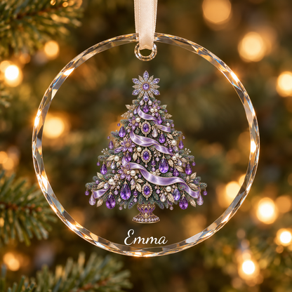 Personalized Jeweled Christmas Tree Glass Ornament – Custom Name | SP04 241d19ad-3005-43ad-afe2-88b5762ea2b6-sp04-purple-emma-v4.png