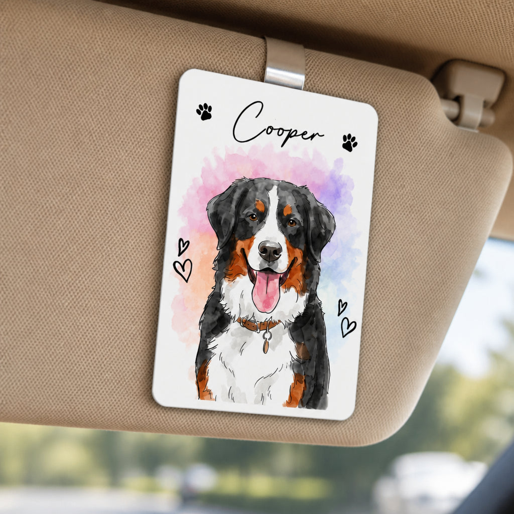 Custom Watercolor Pet Visor Clip – Your Pet Photo + Name - Personalized Car Visor Clip 2447695a-fe94-4961-b287-ad8194b68247.jpg
