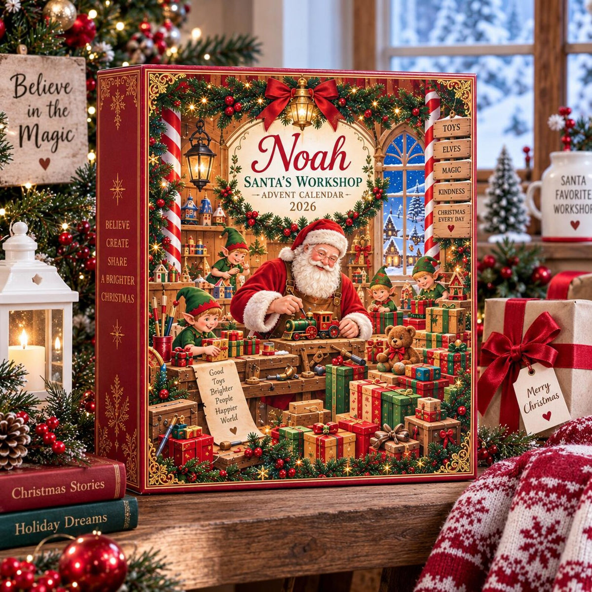 Personalized Christmas Advent Calendar Box, Santa Workshop Countdown, 24 Holiday Charms, Kids Christmas Gift, Custom Name Family GIFT 2026 245a93ce-4487-4454-a346-c0048c479843-il_1588xN.8502922944_p5cg.jpg
