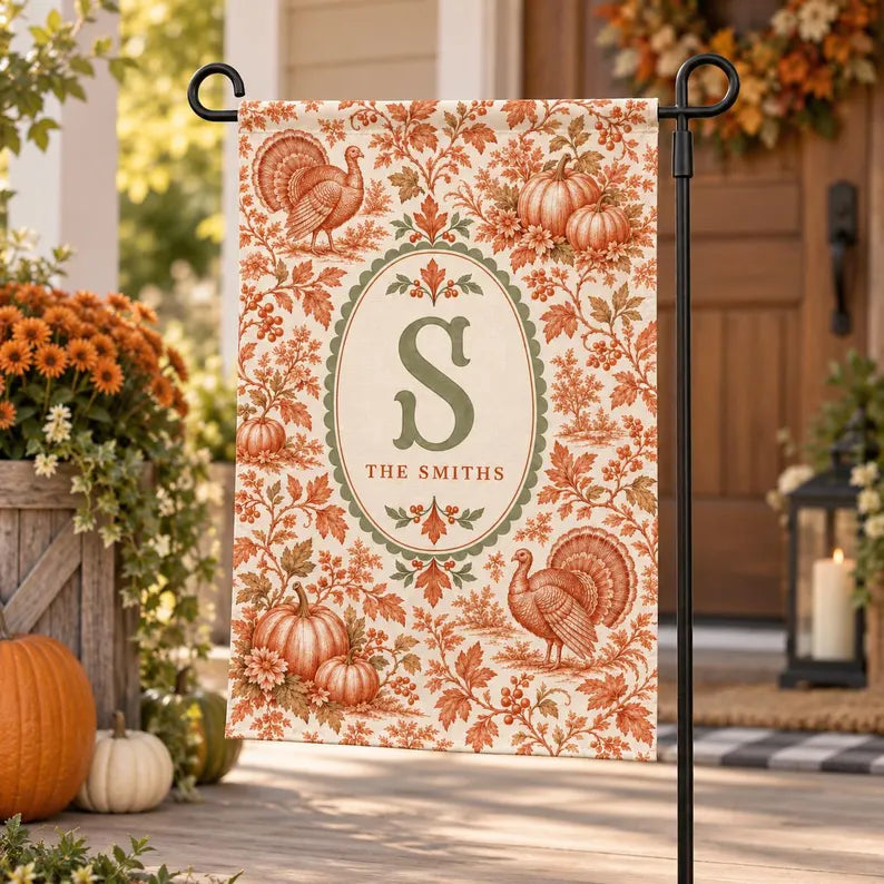 Personalized Thanksgiving Garden Flag with Family Monogram, Turkeys and Pumpkins 24a53f37-7f2f-44c1-8b68-da89b9a3fe3d-ghghghghghghgh-1-.webp