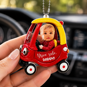 Personalized Kids Photo Real 3D Raised Ornament For Dad, Custom Drive Safe Daddy Car Ornament, Father's Day Gift, Drive Safe Gift For Grandpa 24a8587a-5b58-4253-bd47-fec9218e47e7-banner-4.png