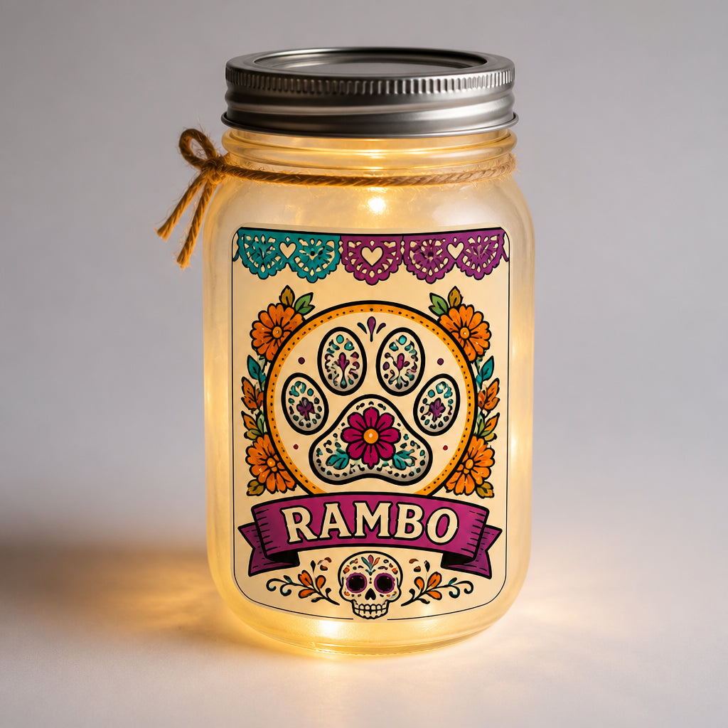 Day of the Dead Pet Memorial Mason Jar Light – Custom Name - Personalized Mason Jar Light 24b60624-2c12-4673-a62c-953a15f7af67.jpg