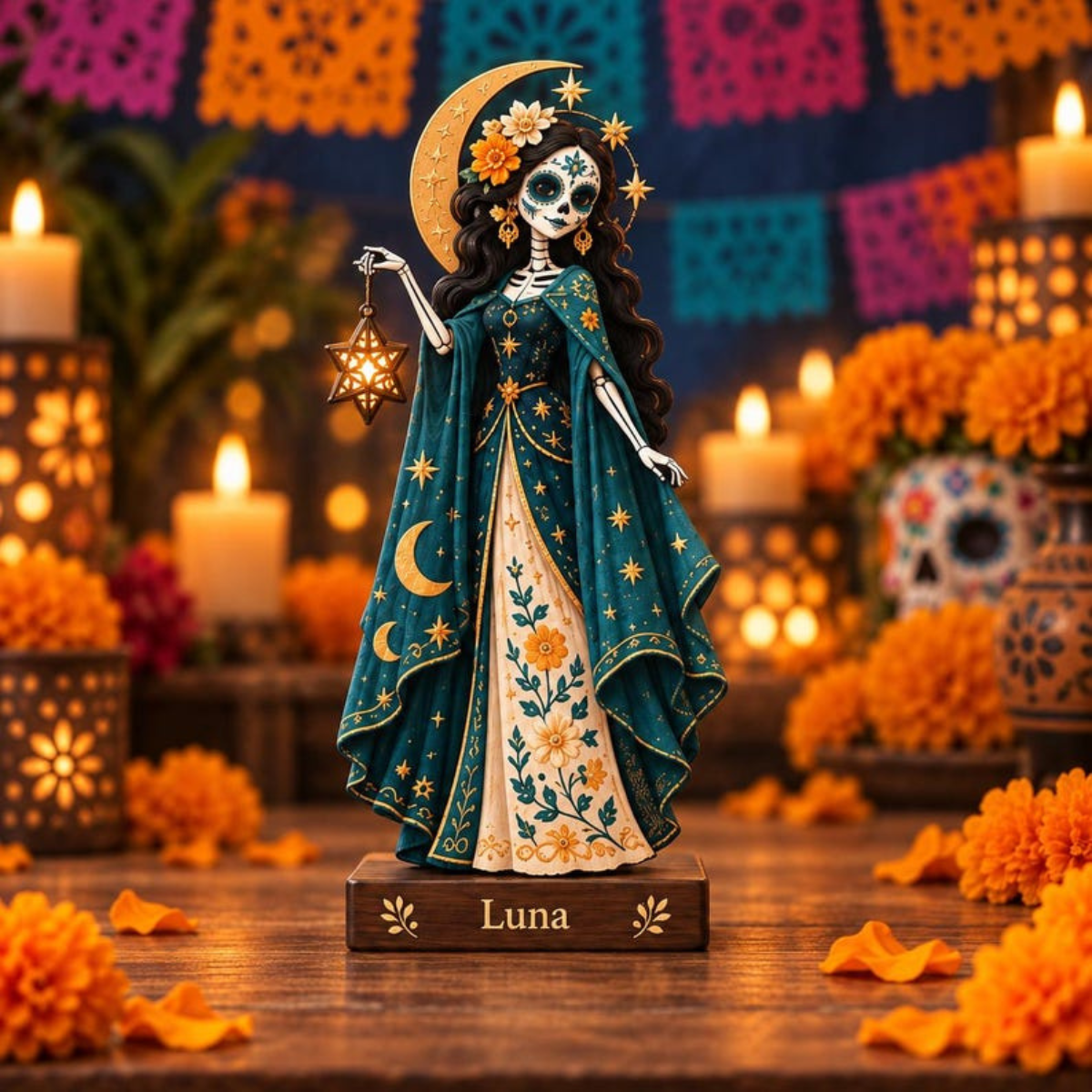 Personalized Day of the Dead Wooden Block, Catrina Figurine Decor, Dia de los Muertos Mexican Folk Art, Ofrenda Decoration, Memorial Gift 24ceee63-2f18-4ba5-b5bc-dc5a9a68bb40-3.png