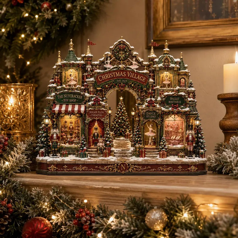Nutcracker Ballet Shop Christmas Village Wooden Block Decor, Victorian Holiday Village, Festive Christmas Tabletop Ornament 24d06e8a-2856-4324-bbe1-df44bd2b457b-RTTRTRRTRTRTRTRT-2-.webp