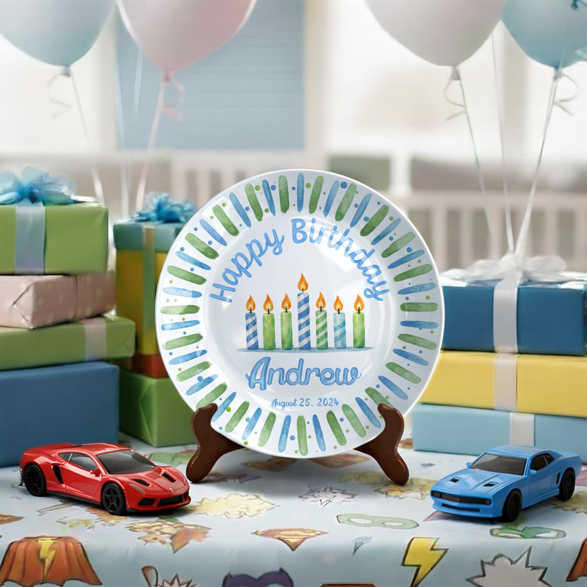 Personalized 1st Birthday Plate for Boy, Custom Name Ceramic Keepsake, Baby First Birthday Gift 24e408e0-9c03-42ad-b116-ca42d719e387-11.jpg