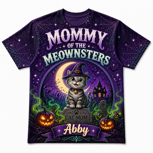 Mommy of the Meownsters Personalized Halloween Cat AOP Tee - Personalized T-Shirt - All over printed 24e93778-b876-4408-9a43-0dfc1f15248a.png