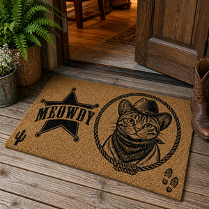 Meowdy Sheriff Cat Portrait Doormat - Personalized Doormat 24eb60a0-c26f-40d7-b410-fab8e4a7b967.jpg