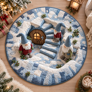 Christmas Gnome Quilted Carpet – Cozy Winter Village Round Rug, Nordic Holiday Floor Decor, Festive Christmas Home Carpet 2500af16-5739-4136-a95c-4004226d37b2-xa2.png