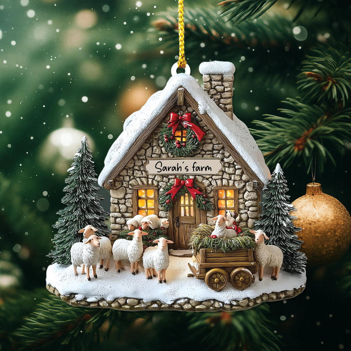 Personalized Sheep Farm 2D Flat Acrylic Ornament, Christmas Tree Decor, Gift For Farmer, Christmas Farm Home Decor 2506e711-fc55-4d49-a21f-ae261f56918f-1.jpg