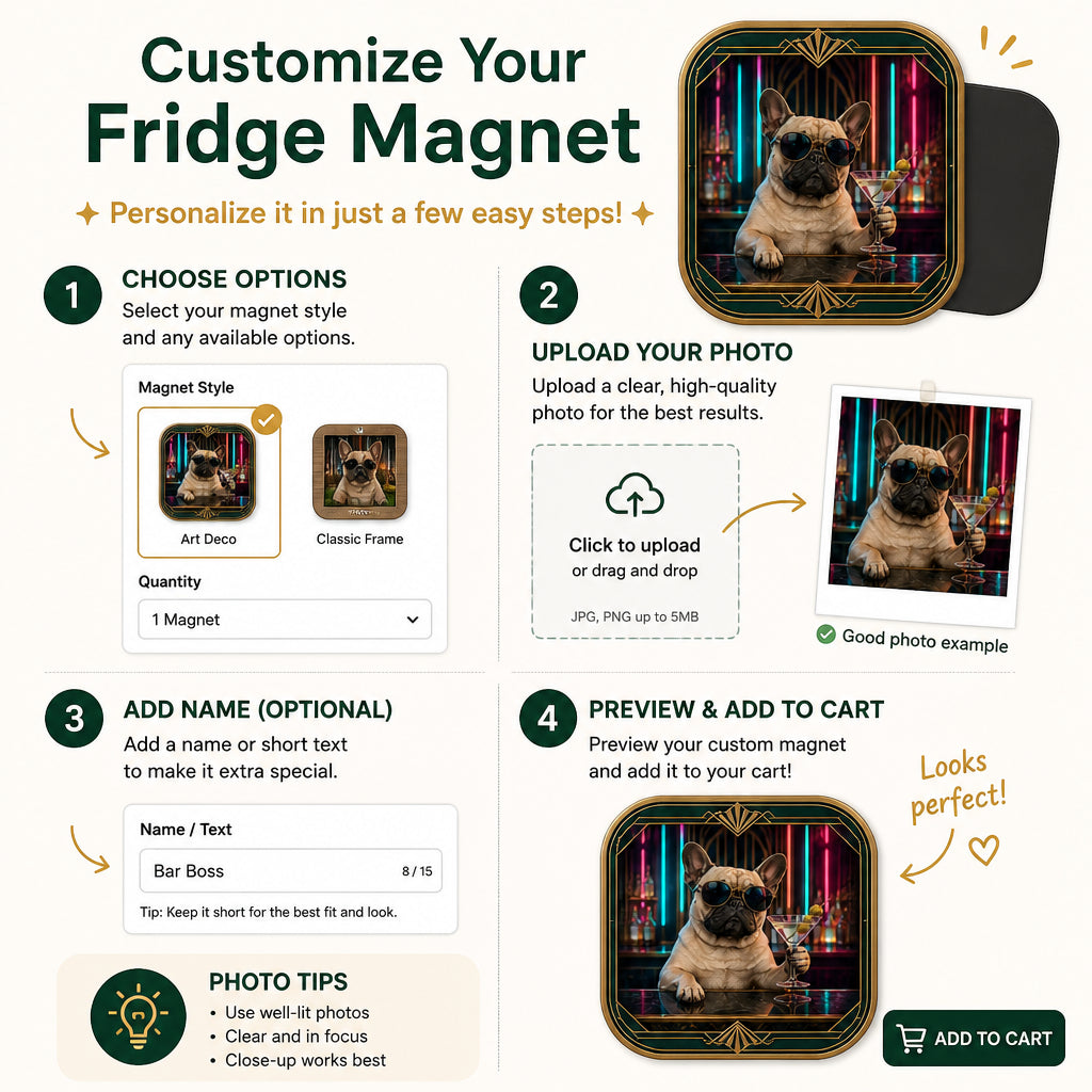 Custom Pet Nightlife Portrait Magnet – Art Deco Neon - Personalized Custom Shape Fridge Magnet 25093165-d71c-4272-b6e5-582c1356a969.jpg