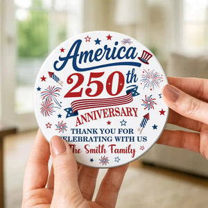 250th Anniversary Thank You For Celebrating With Us - Personalized Ceramic Coaster