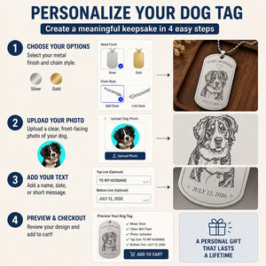To My Husband Pet Portrait Engraved Dog Tag - Personalized Engraved Dog Tag 252e8cce-de48-470c-9a9a-dc83a675edc7.jpg