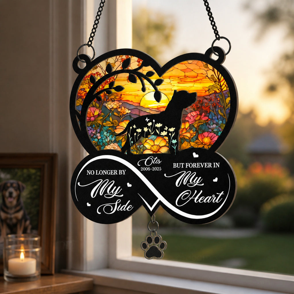 Dog Memorial Stained-Glass Suncatcher – Name & Years - Personalized 2 Layered Suncatcher with Charm (PW) 253866d2-0c6c-449c-9325-ed62c92e5128.jpg