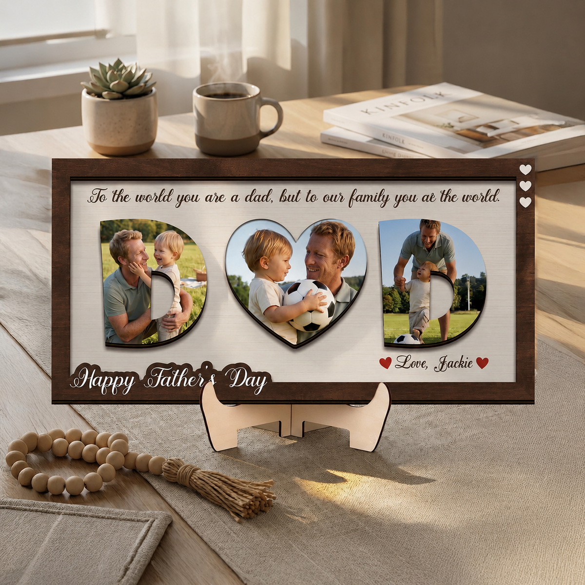 Personalized Dad Photo Sign, Custom Picture Plaque, Father s Day Gift, Birthday Gift, Home Decor