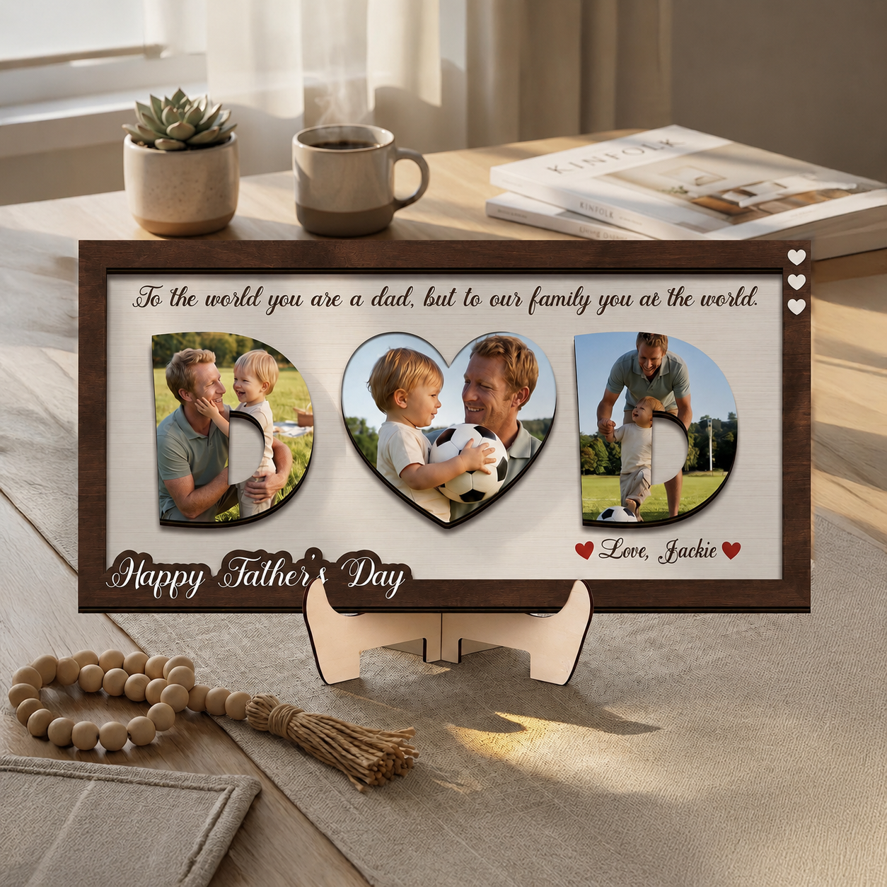 Personalized Dad Photo Sign, Custom Picture Plaque, Father s Day Gift, Birthday Gift, Home Decor