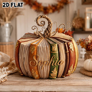 Personalized Fall Book Pumpkin Wooden Block, Custom Pumpkin Book Nook Decor for Book Lovers, Unique Librarian Gift, Book Lover Gift 2542d5f6-2693-4d59-b5a8-eba869bbde7f-3.jpg