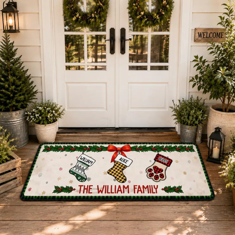 Custom First Christmas In New Home Runner Rug, Personalized Family Name Floor Mat, Holiday Hallway Decor Entryway Mat 2565218d-6981-4fd0-917c-eb91c9e85f85-vcbcv-2-.webp