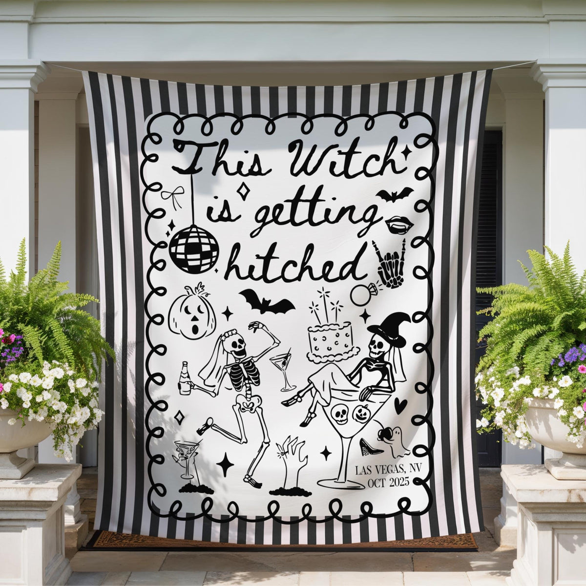 Personalized Halloween Bachelorette Banner, Witchy Bachelorette Tapestry for Photo Backdrop, Spooky Bachelorette Party Decor, Bach Halloween 2576e2c5-6202-4ddb-9a12-8016d72e8a71-6.jpg