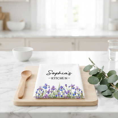 Birth Flower And Name - Personalized Name Waffle Weave Kitchen Towel, Housewarming Gift 257bd17b-3dab-4adc-927e-313d0f9a8564-2-30-.png