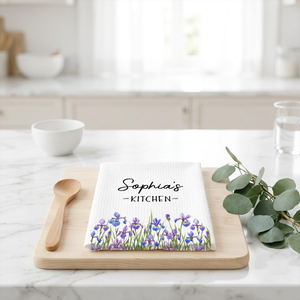 Birth Flower And Name - Personalized Name Waffle Weave Kitchen Towel, Housewarming Gift 257bd17b-3dab-4adc-927e-313d0f9a8564-2-30-.png