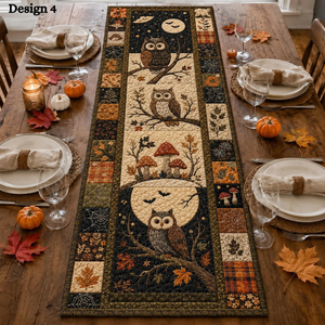 Halloween Quilted Table Runner, Fall Table Runner, Pumpkin Cat Ghost Bat Table Decor, Spooky Autumn Dining Table Runner Halloween Home Decor 2594a500-7585-43ca-9a7d-7f905ec9f59d-design-4.png