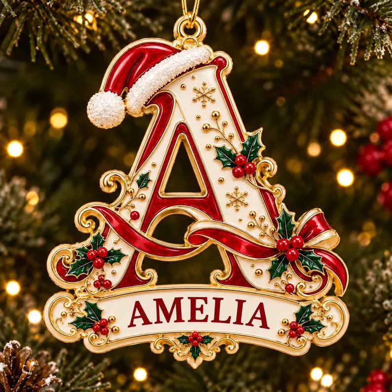 Personalized Christmas Ornament, Initial Letter Ornament, Monogram Name Christmas Tree Decor, Gift for Her, Stocking Stuffer 2596ff57-1d6d-4744-99c0-967ef079b1ff-drtgyi-1-.webp