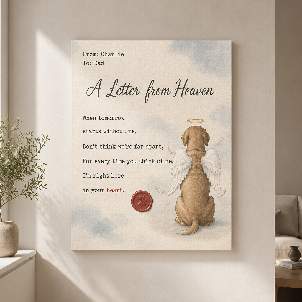 Letter From Heaven Pet Memorial Canvas – Personalized From/To - Personalized Canvas 25b6e8ea-9512-462e-adf0-73632e940df7.png