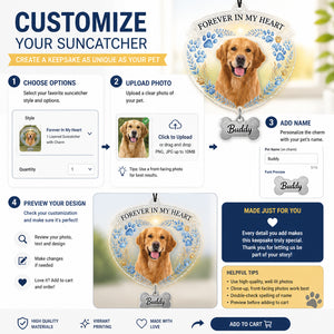 Forever In My Heart Pet Photo Suncatcher with Bone Charm - Personalized 1 Layered Suncatcher with Charm 25bb7ded-a593-4b2f-8190-b13acf58ce8f.jpg