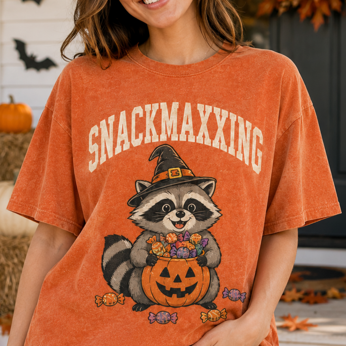 Snackmaxxing Napmaxxing Halloweenmaxxing Shirts, Funny Halloween Raccoon Ghost Skeleton Graphic Tee, Cute Vintage Spooky Season Oversized T-Shirt 25be7ae8-8706-4088-a4e3-24956b757b7b-2.png